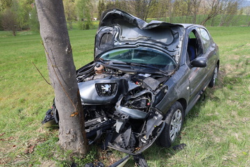 Mehrere Verletzte bei Unfall: Peugeot kracht frontal in Baum