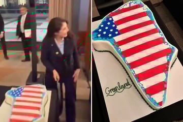 MAGA Republicans celebrate Trump inauguration anniversary with Greenland USA cake