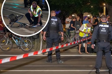 Großeinsatz im Leipziger Zentrum: Honda-Fahrer verursacht Sturz bei Fahrrad-Demo und flüchtet