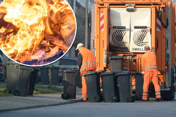 Es knallt in der Presse: Müllauto fängt nach Verpuffung Feuer