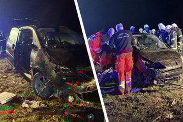 Überschlagen und im Auto eingesperrt: Feuerwehr befreit bei Unfall verletzte Frau