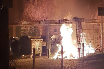 Brennende Mülltonnen in Zwickauer Hinterhof: Mindestens 1000 Euro Schaden