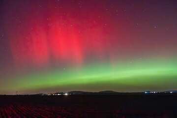 Magisches Lichtspektakel: Polarlichter leuchten über Sachsen