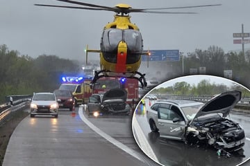 Unfall A9: Sperrung nach Crash bei Starkregen: Skoda kracht auf A9 gegen Leitplanke