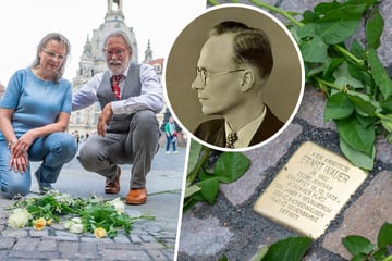 Dresden: Bewegende Momente am Neumarkt: Dieser Stolperstein erinnert an einen mutigen Zeugen Jehovas