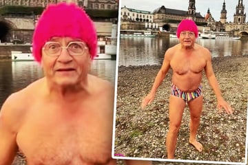 Dresden: Bade-Boning in Dresden: Warum der Komiker heute in der Elbe planschte