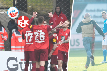 Skandal in der 2. Bundesliga: Hansa-Fan rennt aufs Spielfeld und greift Lautern-Stars an