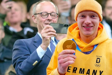 Deutscher Olympia-Sieger drückt Bundeskanzler Merz am Handy weg