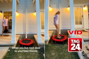 Viral Video of the Day for September 2, 2024: Besties literally hop on over to each other's houses!