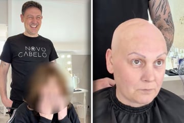 Frau hat wegen Krebs keine Haare mehr: Wie sie nach Umstyling aussieht, raubt ihr den Atem