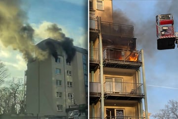 Dresden: Wohnungsbrand auf Dresdner Stauffenbergallee: Feuerwehr mit Großaufgebot