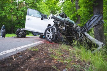 Mazda-Fahrer kracht frontal gegen Baum und stirbt