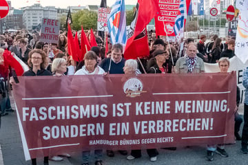 Nach den Landtagswahlen: Hunderte demonstrieren in Hamburg gegen AfD