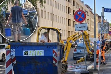 Leipzig: Havarie im Leipziger Westen: Anwohner sitzen auf dem Trockenen