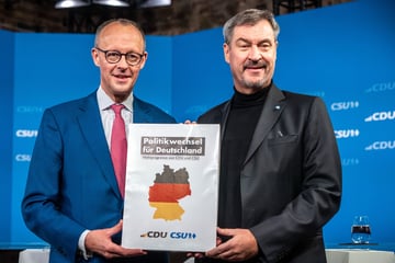 Weißwürste und Wahlkampf: Markus Söder trifft sich mit Friedrich Merz