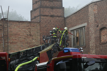 Dresden: Auto-Werkstatt steht in Flammen: 37 Feuerwehrleute im Einsatz