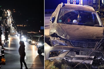 Unfall A72: Crash auf A72 bei Chemnitz: Kilometerlanger Stau