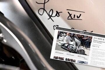 Heiliger Feuerstuhl: BMW-Motorrad mit Papst-Autogramm wird versteigert