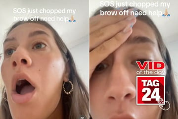 Viral Video of the Day for August 30, 2024: Girl chops half of her eyebrow off: "OMG!"