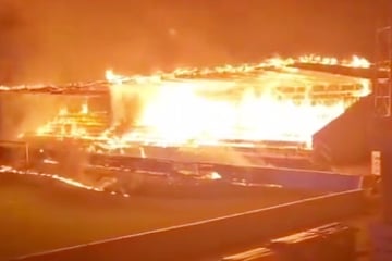 Nach Abstieg in die 2. Liga: Teenies fackeln Fußballstadion ab