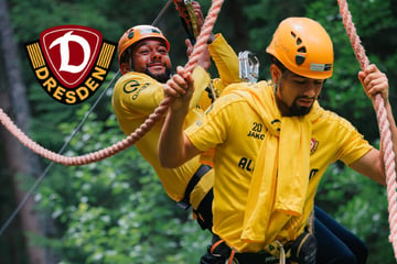 Festhalten! Dynamo-Profis stellen sich der Höhen-Challenge