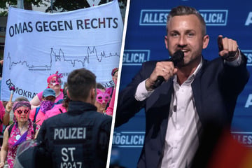AfD startet in den Wahlkampf - und wird von Gegendemo gestört