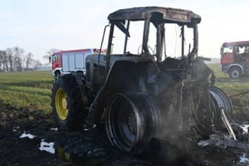 Traktor in Flammen: Feuerwehr Bei Gargelegen Im Einsatz