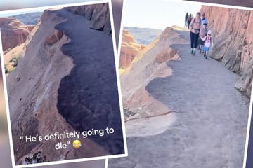 Wanderer steht zu nah am Abgrund: Kind haut ihn mit brutalem Kommentar aus den Socken