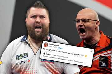 Giftpfeile statt Darts: Michael Smith und seine Ehefrau legen sich mit Gegner an