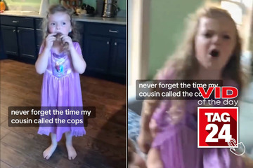 viral videos: Viral Video of the Day for April 19, 2024: Little girl instantly regrets calling cops: "Lock the doors!"
