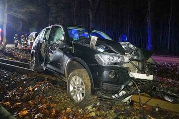 Schwerer Verkehrsunfall: Auto kracht gegen Baum und kommt erst auf Schienen zum Stehen