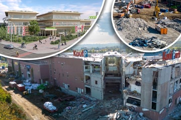 Abriss im Akkord: Alter Kaufpark muss neuem Shopping-Tempel weichen
