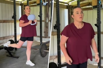 Frau hört Geräusch, als sie Workout filmt: Was sie dann entdeckt, raubt ihr den Atem