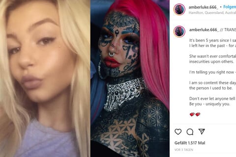 "Dragon Girl" Amber Luke zeigt ihr wahres Gesicht: So sah sie ohne