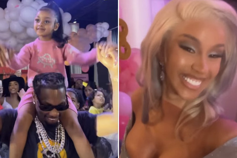 Cardi B and Offset celebrate their daughter with Super Mario-themed