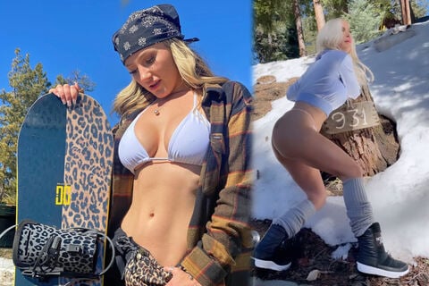 Steamy Instagram models team up to melt the snow!