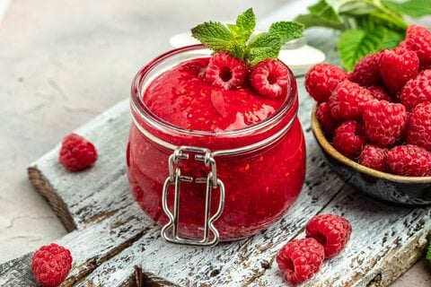 Himbeermarmelade Rezept mit nur 3 Zutaten