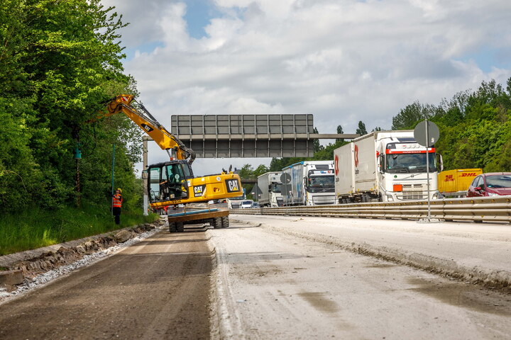 Wunderschne Baustelle A4 Dresden Bild