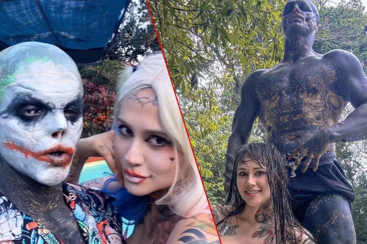 Tattoo fanatic Black Alien introduces new girlfriend as fans pile in ...