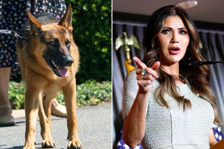 Kristi Noem suggests President Biden's dog Commander should be shot like Cricket