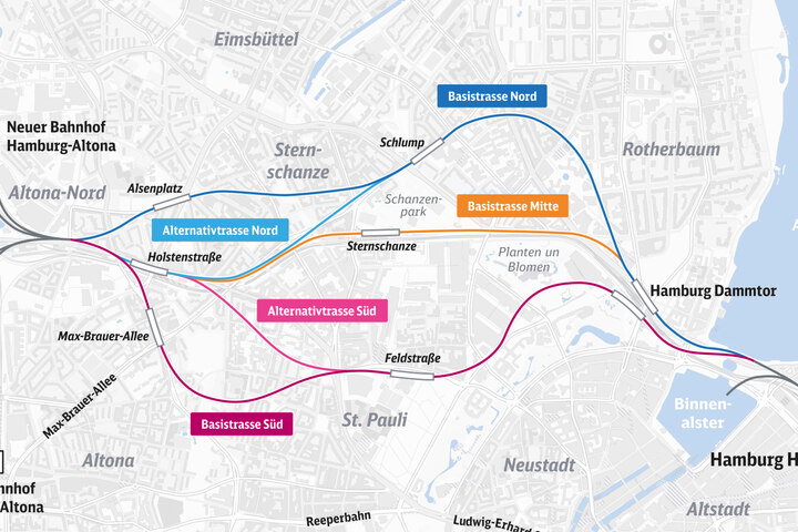 Günstig Nach Hamburg Mit Der Bahn hvv: Pläne und Varianten für den neuen S-Bahn-Tunnel Hamburg werden