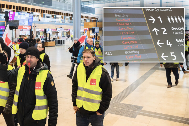 Ver.di-Streik Legt Berliner Flughafen BER Lahm: 200 Flüge Gestrichen ...