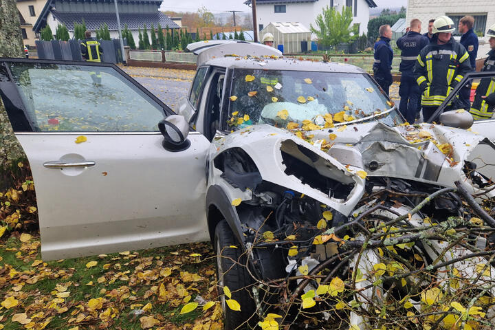 Westerwaldkreis: Auto Kracht Frontal Gegen Baum - Fahrerin Und ...