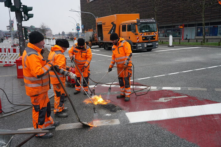 Hamburg Baumaßnahmen in der City Mönckebergstraße