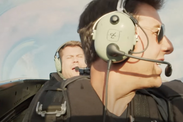 youtube james corden tom cruise maverick