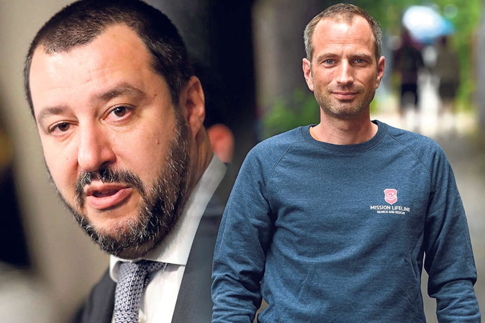 Axel Steier (re.) und seine "Mission Lifeline" haben ein Ziel: Menschen in Seenot retten. Der italienische Innenminister Matteo Salvani hat andere Pläne: Italien habe keinen Platz mehr für Flüchtlinge, Rettungsschiffe werden abgewiesen.