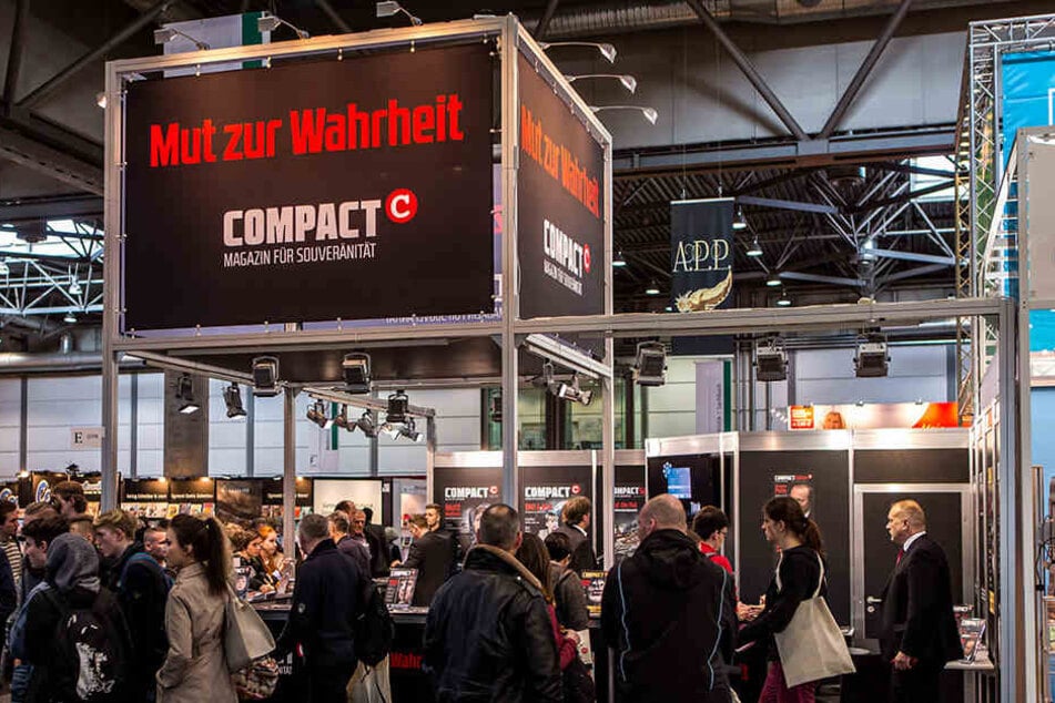 Der Stand von Compact auf der Leipziger Buchmesse 2016. In diesem Jahr soll es nicht so einfach gewesen sein, den Messe-Auftritt des Magazins zu fotografieren.