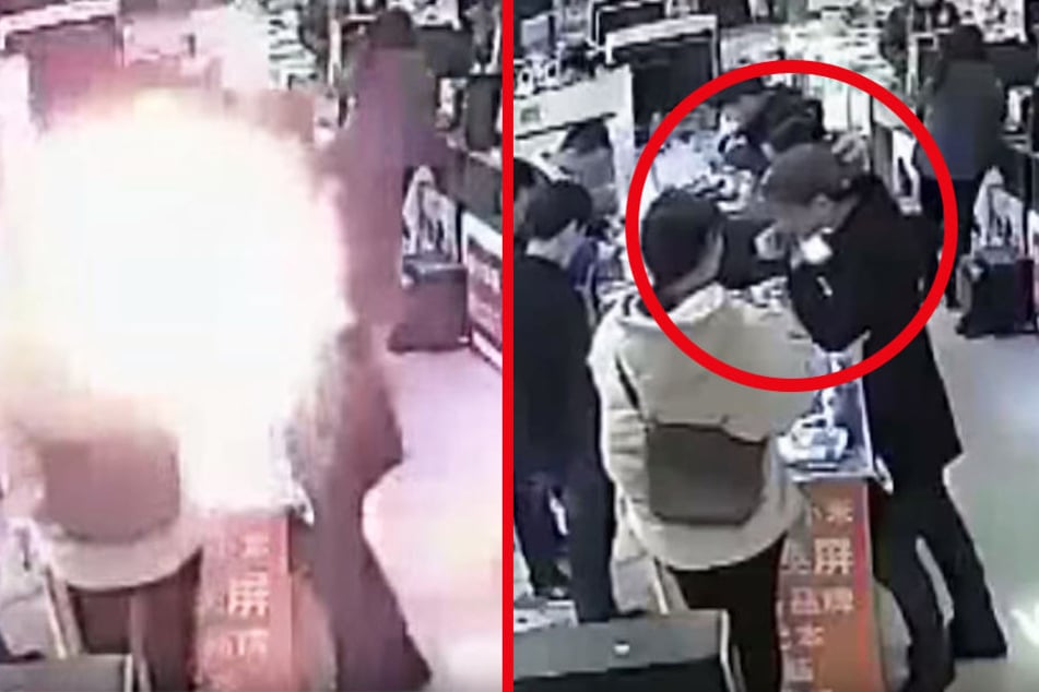 Ein Biss in den iPhone-Akku löste eine gewaltige Explosion aus.
