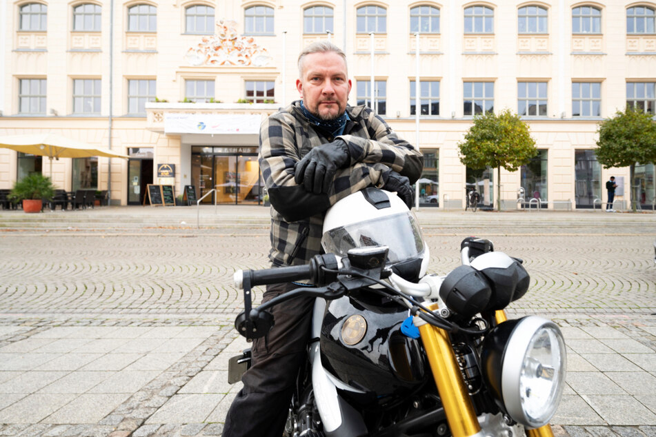 Möchte eine Initiative für Biker-Parkplätze in Zwickau starten: Ortsvorsteher Michael Hillert (42, CDU).