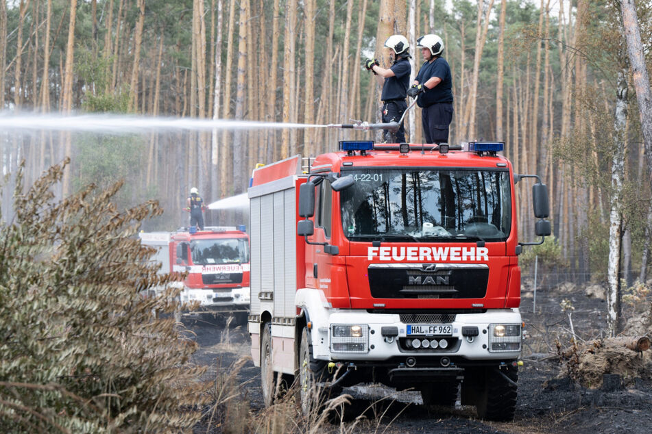 Im Juli 2022 brannten bei Arzberg große Waldflächen. Die Feuerwehr war tagelang im Einsatz.